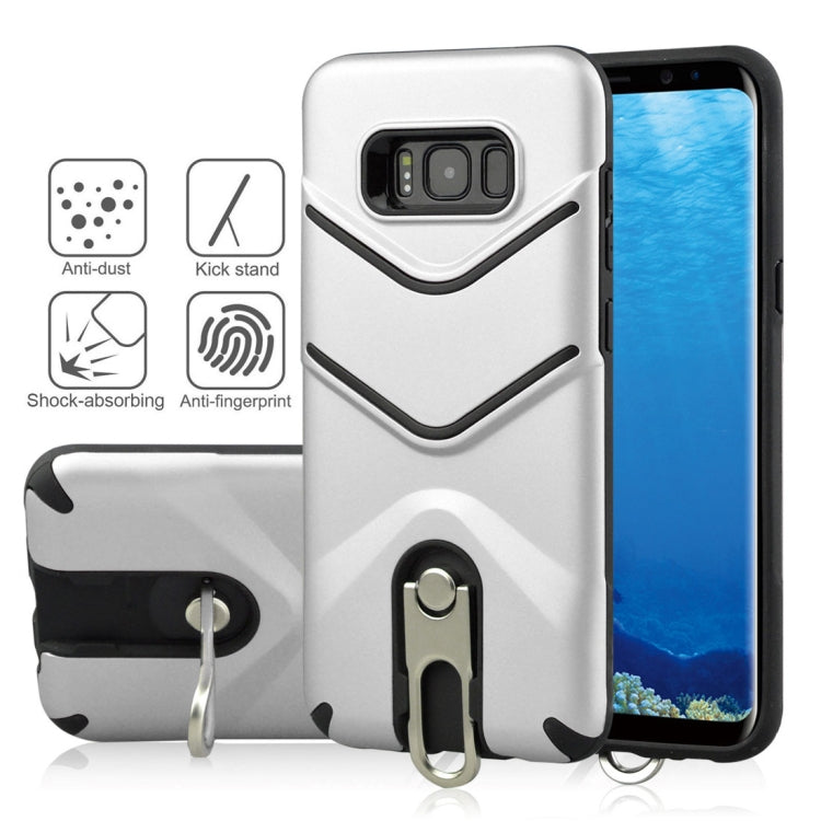 For Galaxy S8 + / G955 TPU + PC Shockproof Protective Back Case with Rotatable Holder