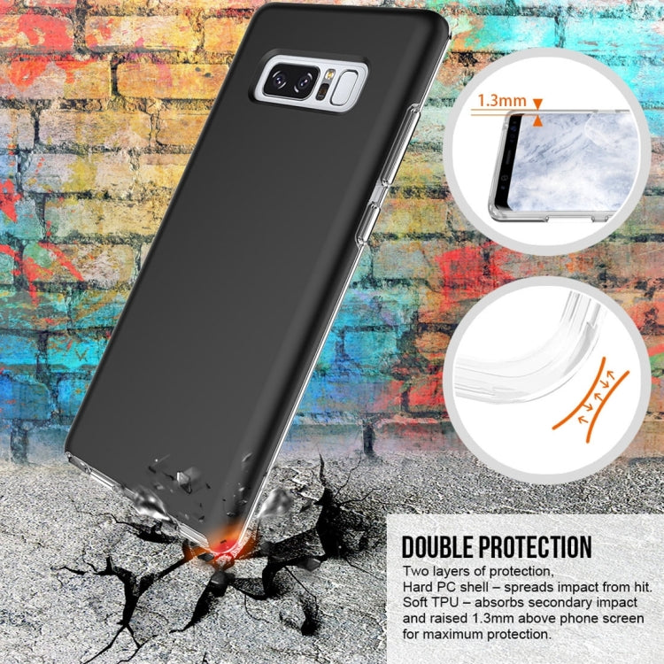 For Galaxy Note 8 PC + TPU Chrome Plated Press Button Protective Back Cover Case