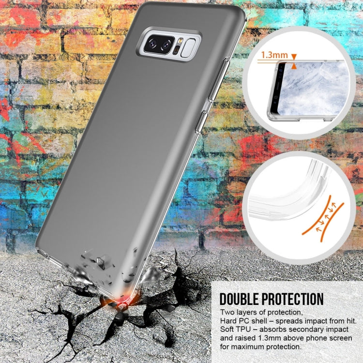 For Galaxy Note 8 PC + TPU Chrome Plated Press Button Protective Back Cover Case