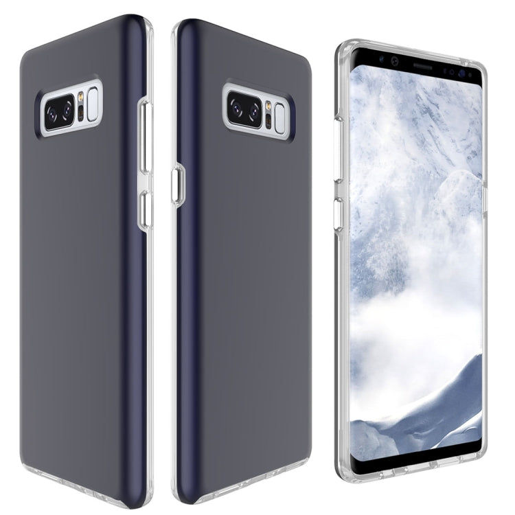 For Galaxy Note 8 PC + TPU Chrome Plated Press Button Protective Back Cover Case