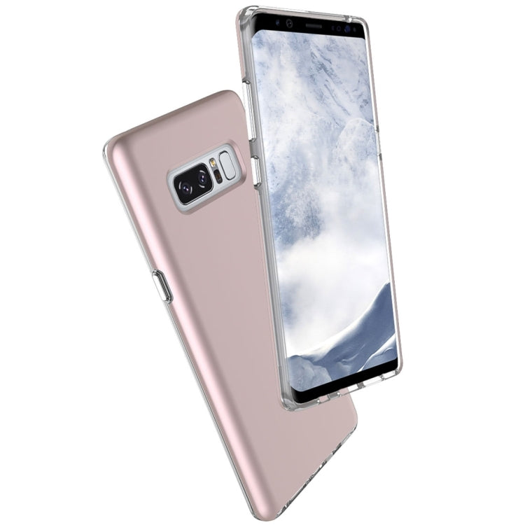 For Galaxy Note 8 PC + TPU Chrome Plated Press Button Protective Back Cover Case