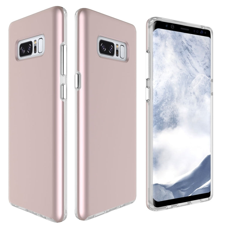 For Galaxy Note 8 PC + TPU Chrome Plated Press Button Protective Back Cover Case