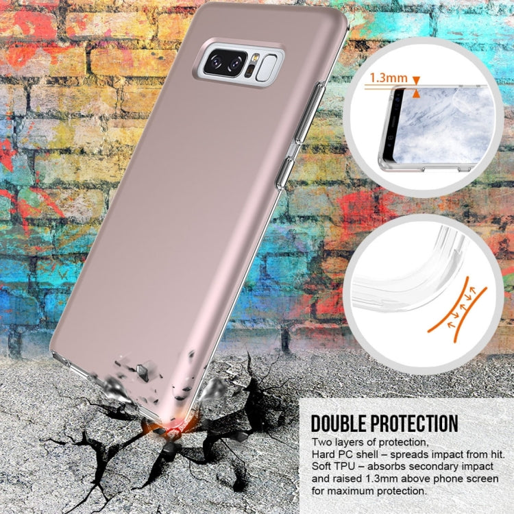 For Galaxy Note 8 PC + TPU Chrome Plated Press Button Protective Back Cover Case