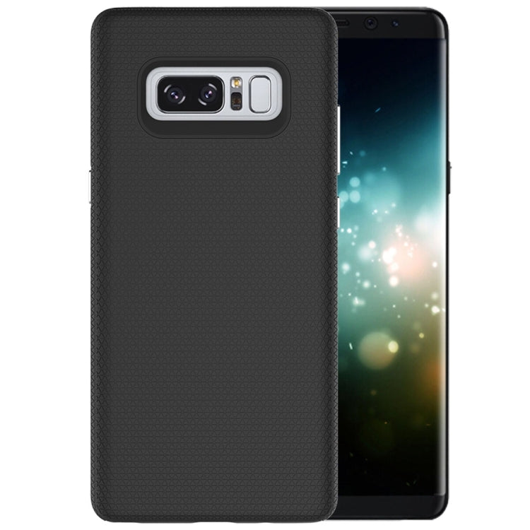 For Galaxy Note 8 PC + TPU Chrome Plated Press Button Anti-slip Protective Back Cover Case