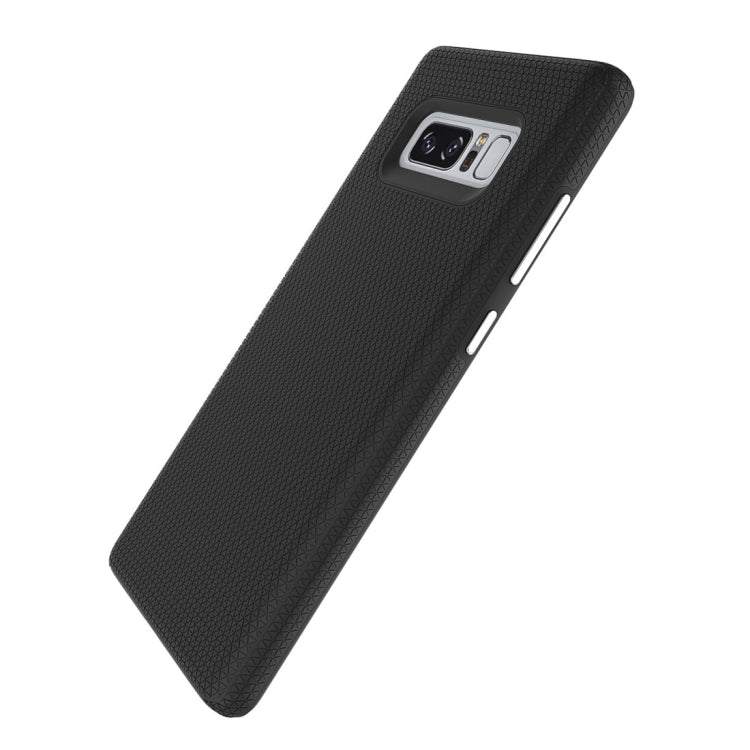 For Galaxy Note 8 PC + TPU Chrome Plated Press Button Anti-slip Protective Back Cover Case