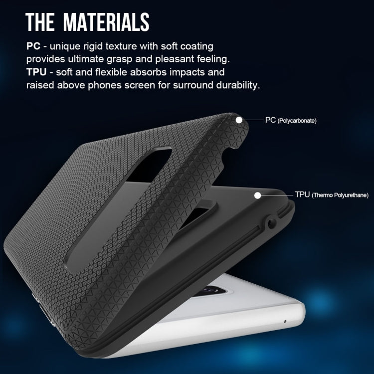 For Galaxy Note 8 PC + TPU Chrome Plated Press Button Anti-slip Protective Back Cover Case
