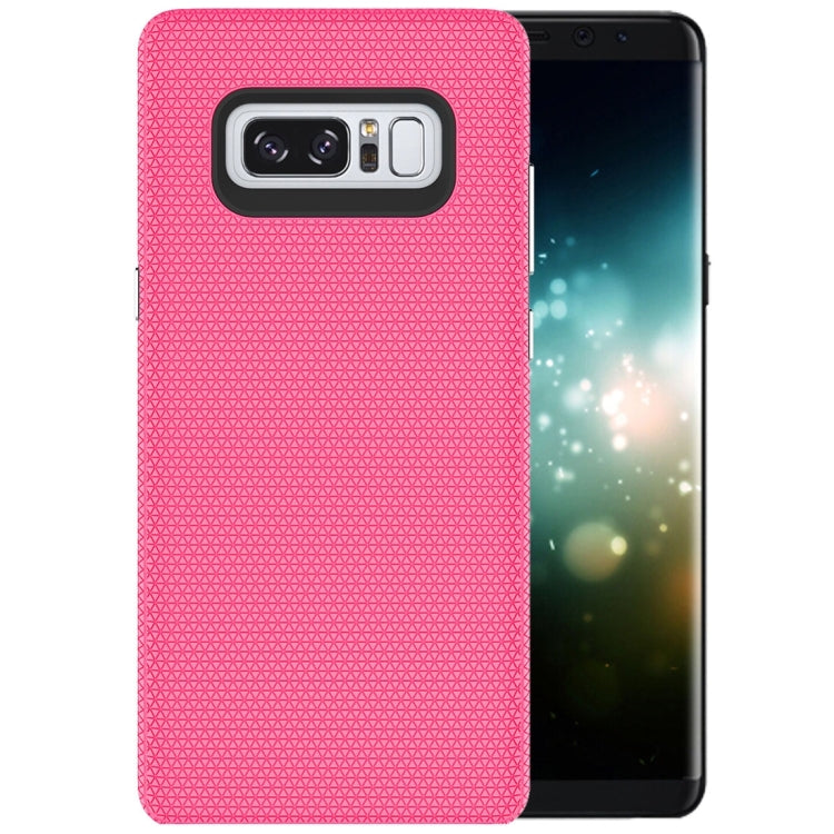 For Galaxy Note 8 PC + TPU Chrome Plated Press Button Anti-slip Protective Back Cover Case
