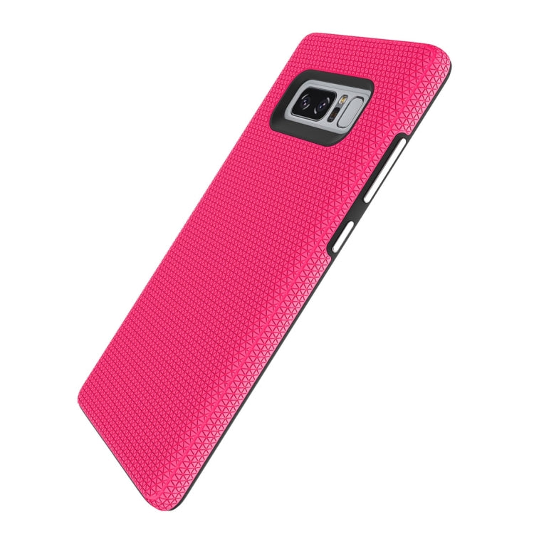 For Galaxy Note 8 PC + TPU Chrome Plated Press Button Anti-slip Protective Back Cover Case