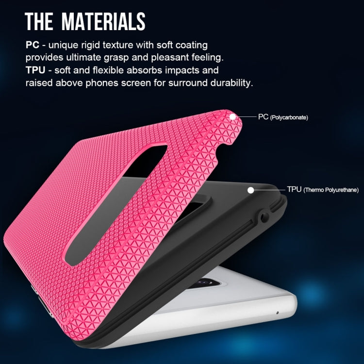 For Galaxy Note 8 PC + TPU Chrome Plated Press Button Anti-slip Protective Back Cover Case