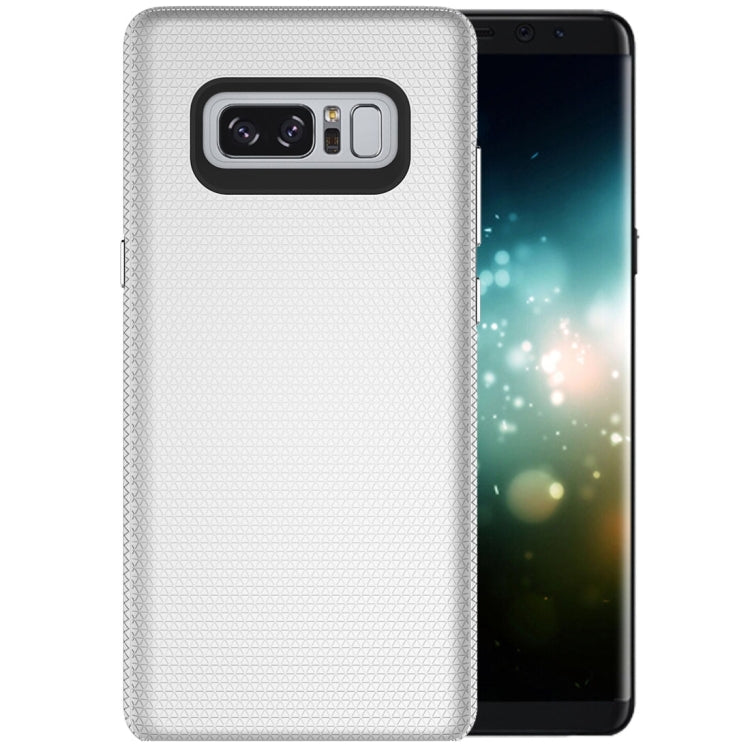 For Galaxy Note 8 PC + TPU Chrome Plated Press Button Anti-slip Protective Back Cover Case