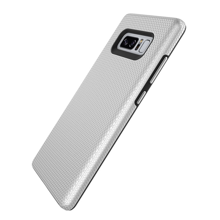 For Galaxy Note 8 PC + TPU Chrome Plated Press Button Anti-slip Protective Back Cover Case