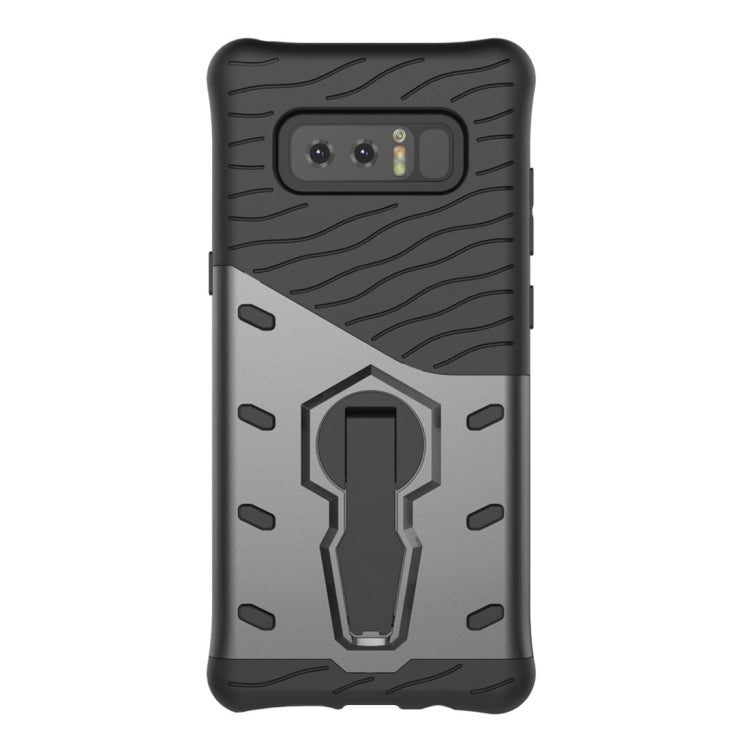 For Galaxy Note 8 PC + TPU Dropproof Sniper Hybrid Protective Back Cover Case with 360 Degree Rotation Holder