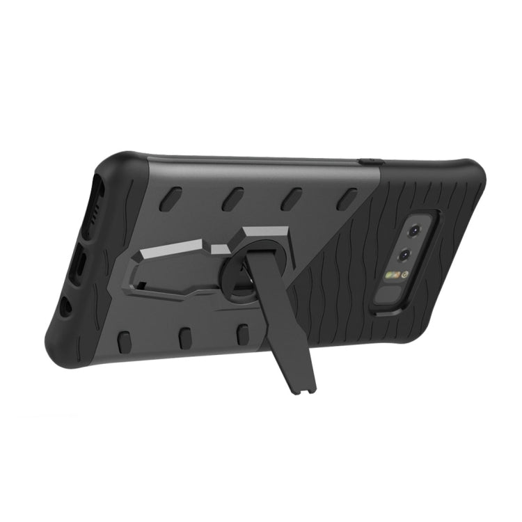 For Galaxy Note 8 PC + TPU Dropproof Sniper Hybrid Protective Back Cover Case with 360 Degree Rotation Holder