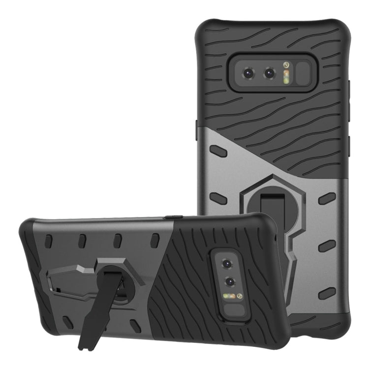 For Galaxy Note 8 PC + TPU Dropproof Sniper Hybrid Protective Back Cover Case with 360 Degree Rotation Holder