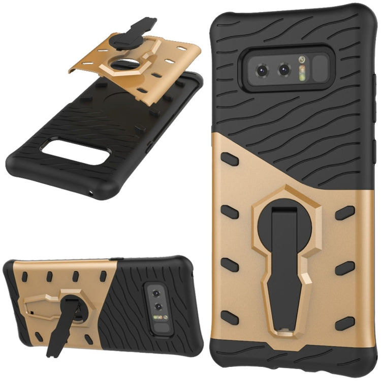 For Galaxy Note 8 PC + TPU Dropproof Sniper Hybrid Protective Back Cover Case with 360 Degree Rotation Holder