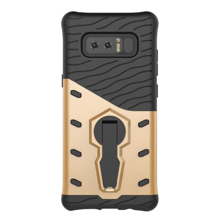 For Galaxy Note 8 PC + TPU Dropproof Sniper Hybrid Protective Back Cover Case with 360 Degree Rotation Holder