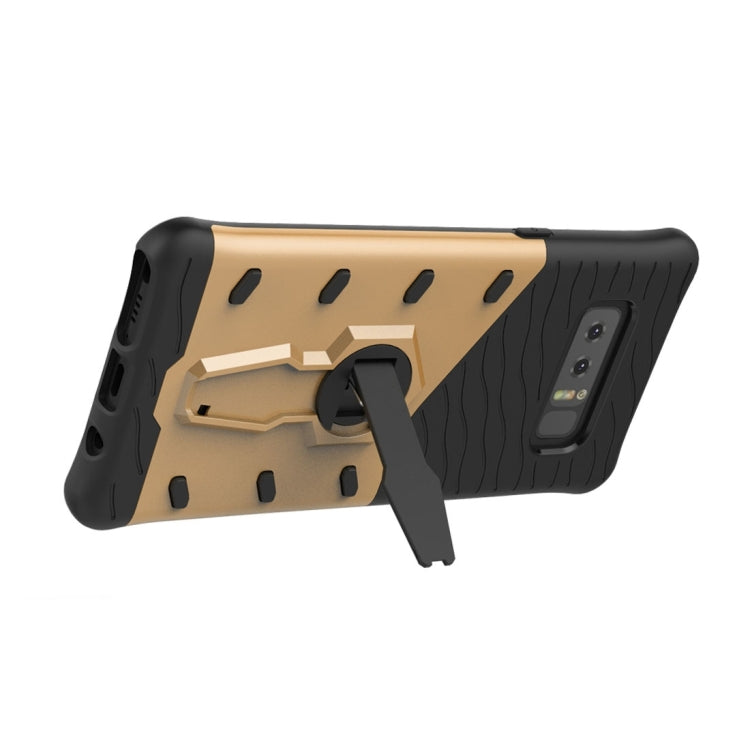 For Galaxy Note 8 PC + TPU Dropproof Sniper Hybrid Protective Back Cover Case with 360 Degree Rotation Holder