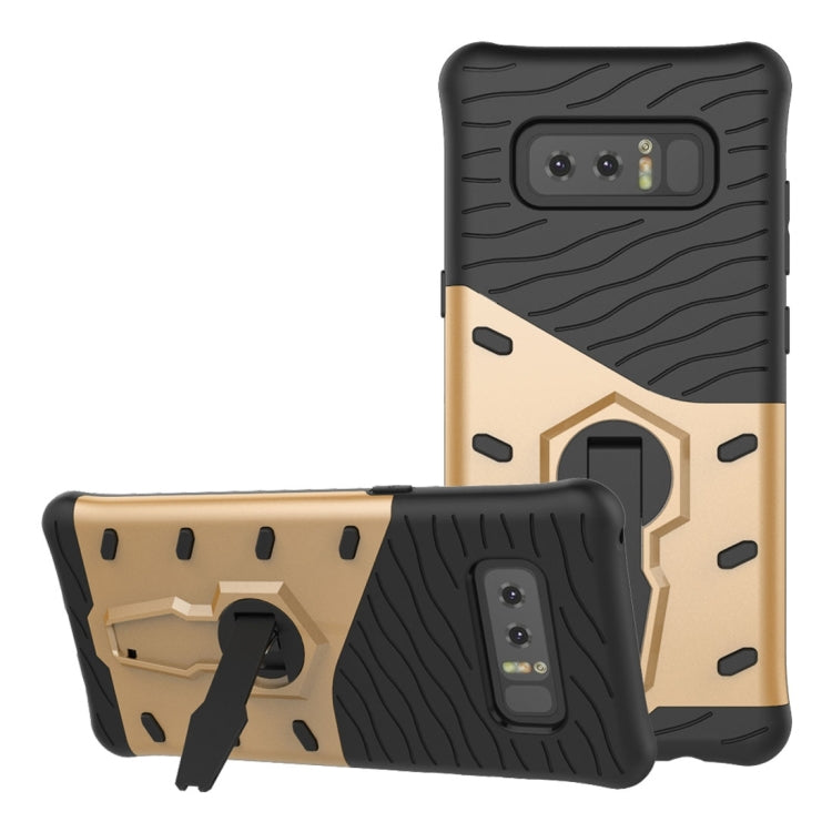 For Galaxy Note 8 PC + TPU Dropproof Sniper Hybrid Protective Back Cover Case with 360 Degree Rotation Holder