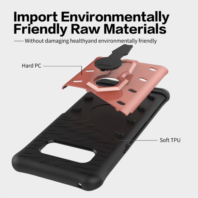For Galaxy Note 8 PC + TPU Dropproof Sniper Hybrid Protective Back Cover Case with 360 Degree Rotation Holder