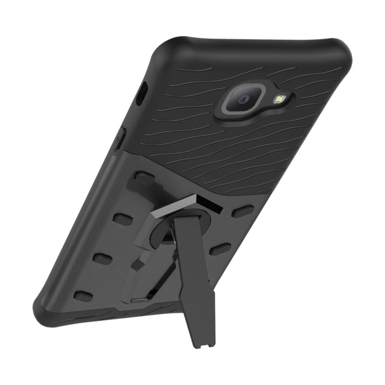 For Galaxy J7 Max PC + TPU Dropproof Sniper Hybrid Protective Back Cover Case with 360 Degree Rotation Holder