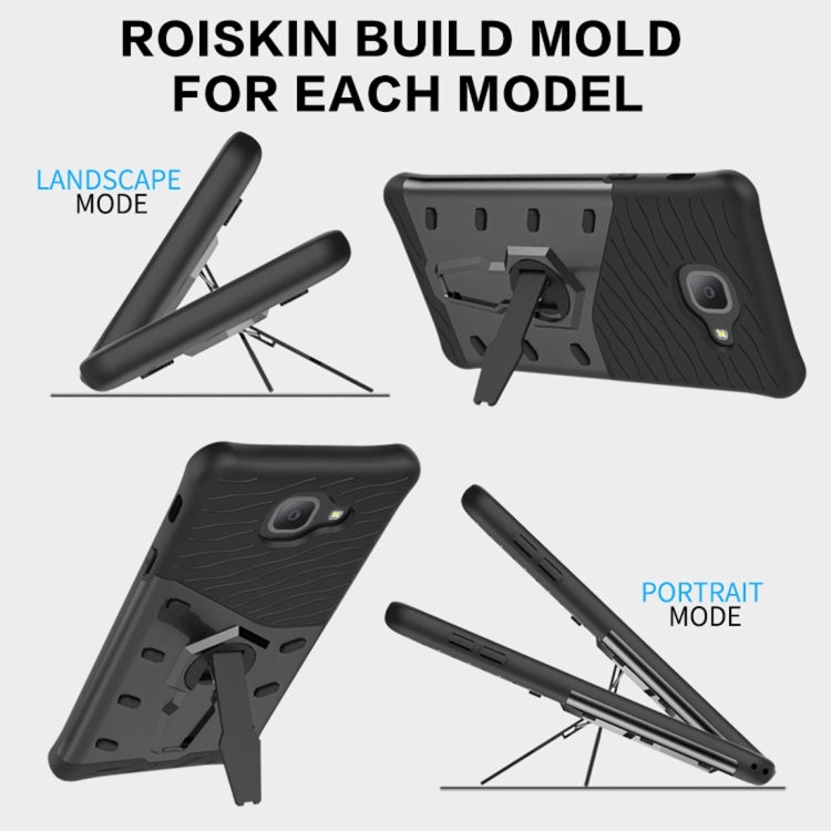 For Galaxy J7 Max PC + TPU Dropproof Sniper Hybrid Protective Back Cover Case with 360 Degree Rotation Holder
