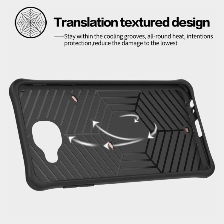 For Galaxy J7 Max PC + TPU Dropproof Sniper Hybrid Protective Back Cover Case with 360 Degree Rotation Holder