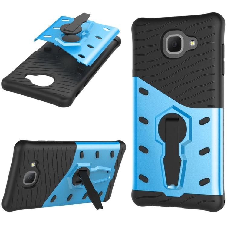 For Galaxy J7 Max PC + TPU Dropproof Sniper Hybrid Protective Back Cover Case with 360 Degree Rotation Holder