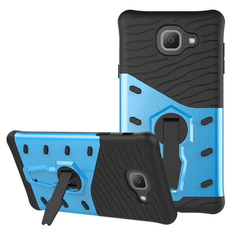 For Galaxy J7 Max PC + TPU Dropproof Sniper Hybrid Protective Back Cover Case with 360 Degree Rotation Holder