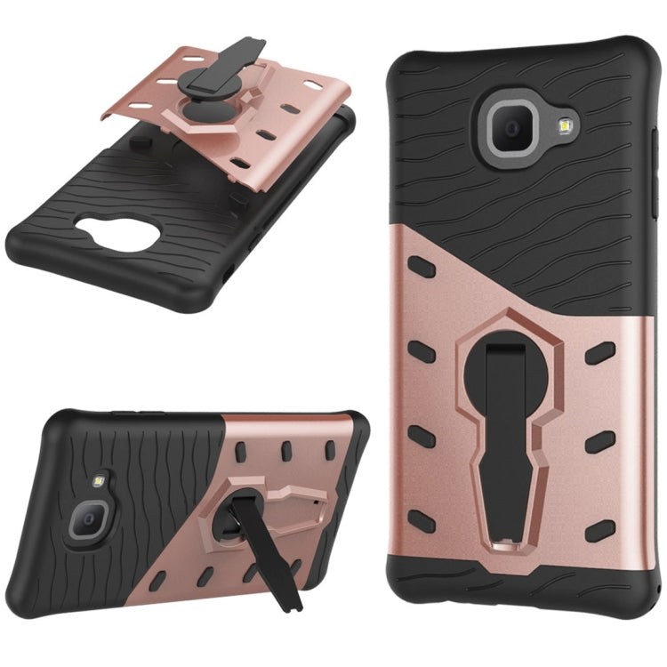 For Galaxy J7 Max PC + TPU Dropproof Sniper Hybrid Protective Back Cover Case with 360 Degree Rotation Holder