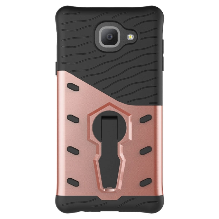 For Galaxy J7 Max PC + TPU Dropproof Sniper Hybrid Protective Back Cover Case with 360 Degree Rotation Holder