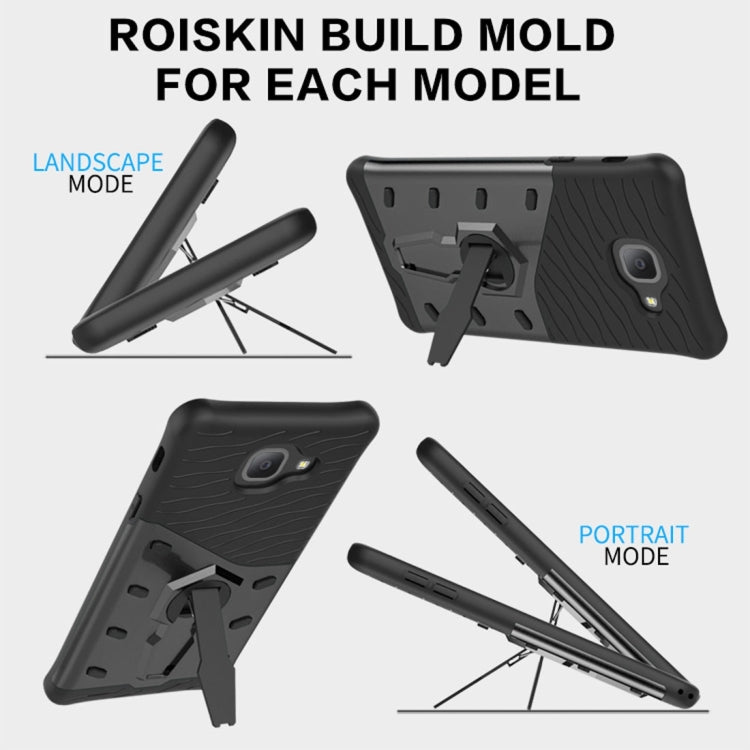 For Galaxy J7 Max PC + TPU Dropproof Sniper Hybrid Protective Back Cover Case with 360 Degree Rotation Holder