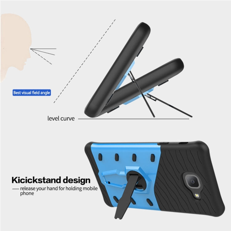 For Galaxy J7 Max PC + TPU Dropproof Sniper Hybrid Protective Back Cover Case with 360 Degree Rotation Holder