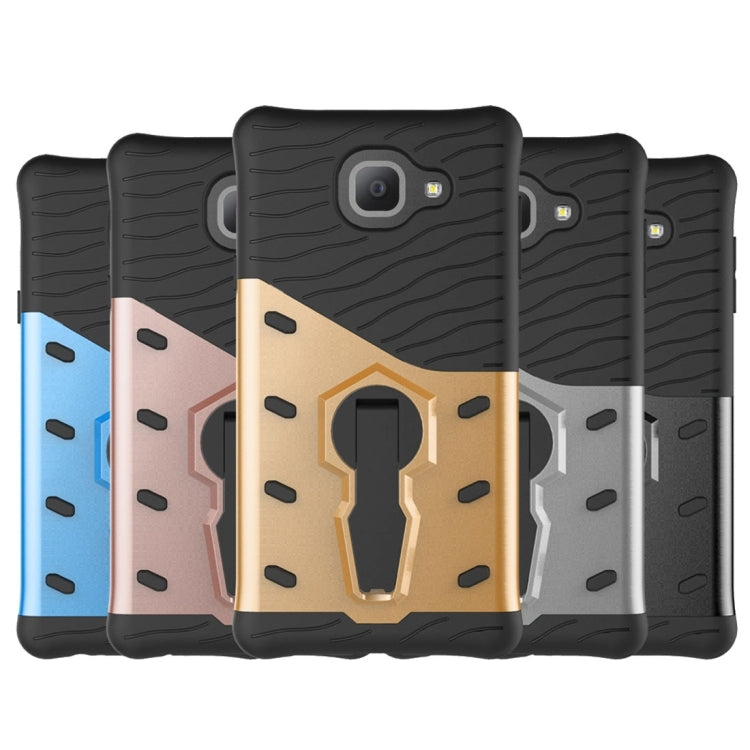 For Galaxy J7 Max PC + TPU Dropproof Sniper Hybrid Protective Back Cover Case with 360 Degree Rotation Holder