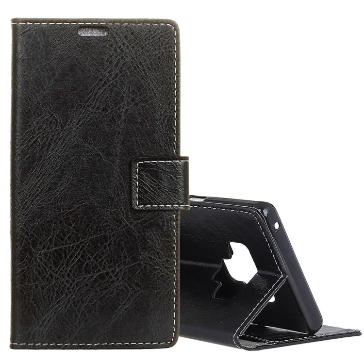 Retro Crazy Horse Texture Horizontal Flip Leather Case for Galaxy Note 9, with Holder & Card Slots & Photo Frame