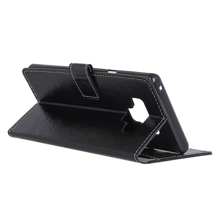 Retro Crazy Horse Texture Horizontal Flip Leather Case for Galaxy Note 9, with Holder & Card Slots & Photo Frame