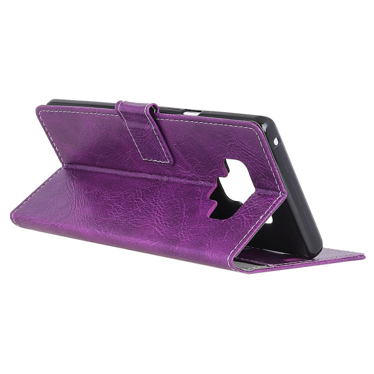 Retro Crazy Horse Texture Horizontal Flip Leather Case for Galaxy Note 9, with Holder & Card Slots & Photo Frame