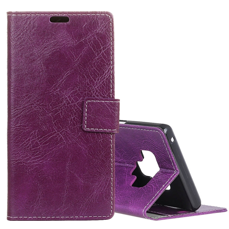 Retro Crazy Horse Texture Horizontal Flip Leather Case for Galaxy Note 9, with Holder & Card Slots & Photo Frame