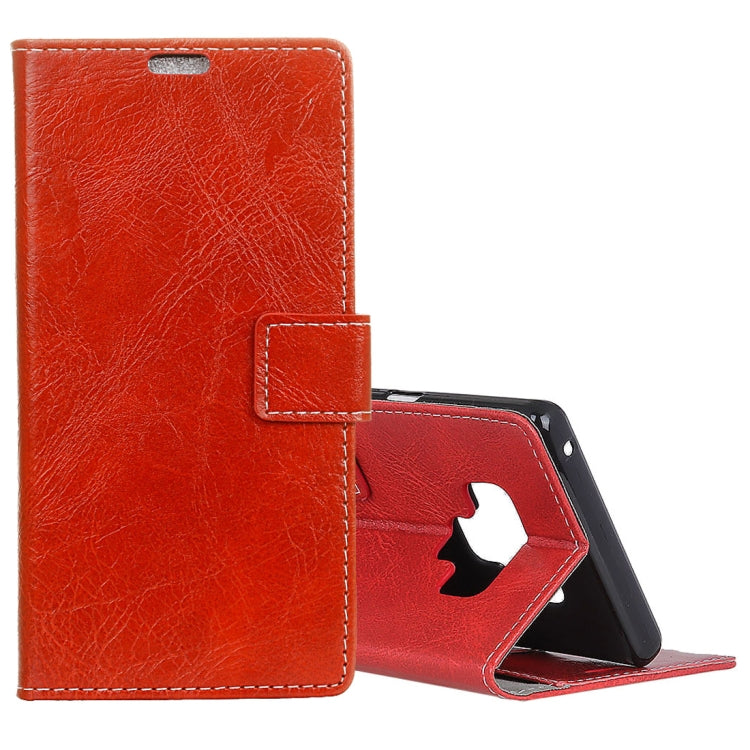 Retro Crazy Horse Texture Horizontal Flip Leather Case for Galaxy Note 9, with Holder & Card Slots & Photo Frame