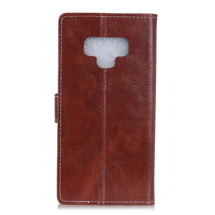 Retro Crazy Horse Texture Horizontal Flip Leather Case for Galaxy Note 9, with Holder & Card Slots & Photo Frame