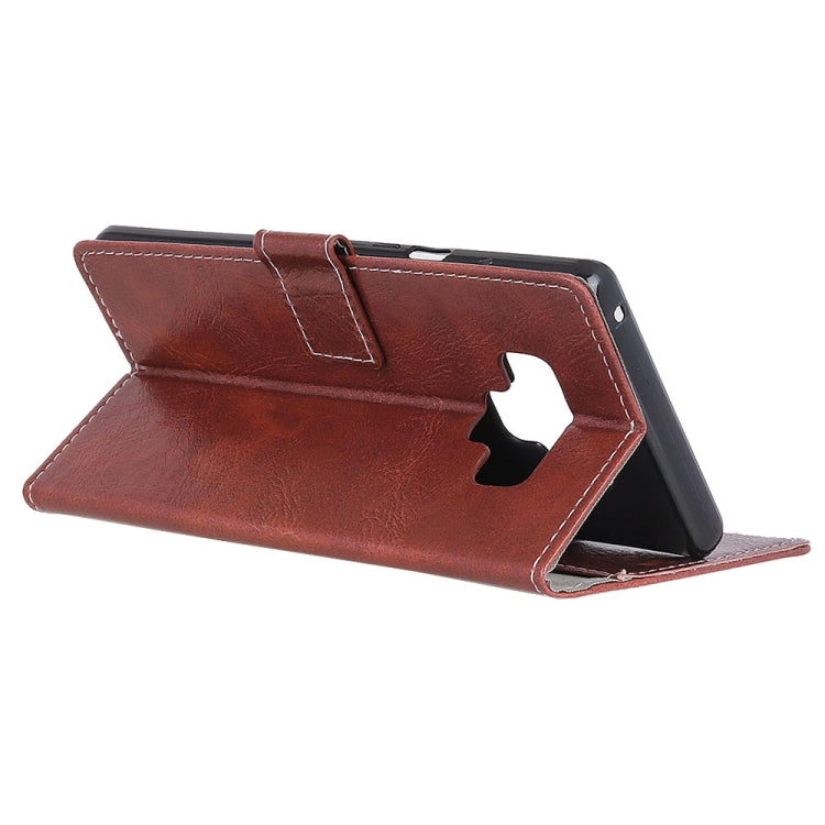 Retro Crazy Horse Texture Horizontal Flip Leather Case for Galaxy Note 9, with Holder & Card Slots & Photo Frame