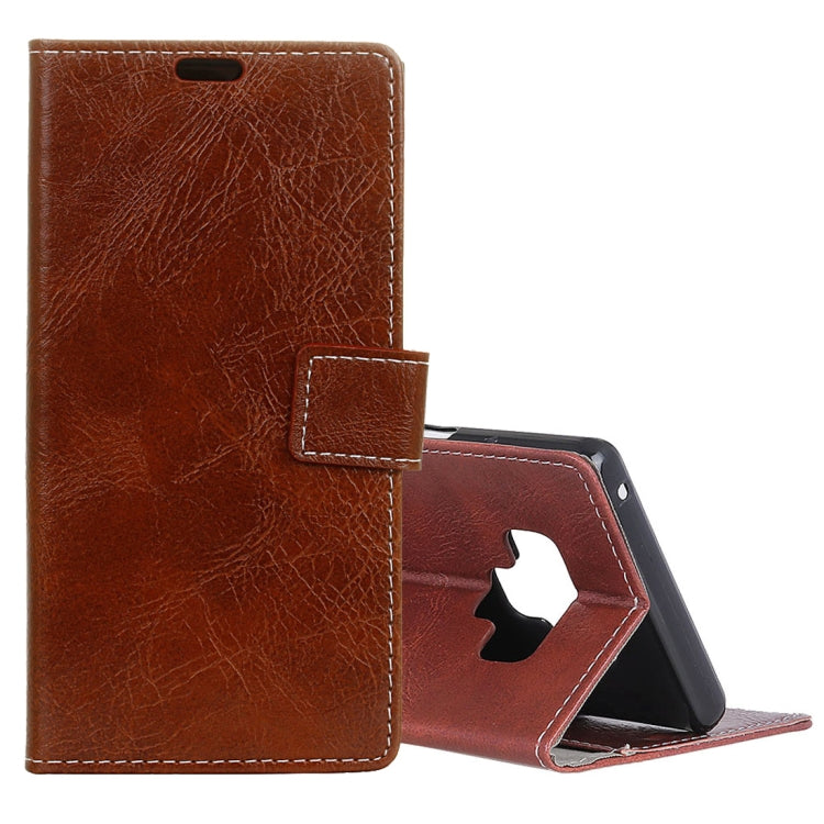 Retro Crazy Horse Texture Horizontal Flip Leather Case for Galaxy Note 9, with Holder & Card Slots & Photo Frame