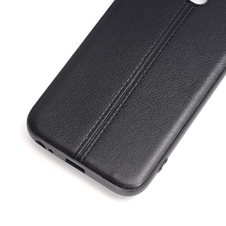 For Galaxy J3 (2017) / J330 (EU Version) Plain Weave Texture Leather Surface Protective Back Cover Case