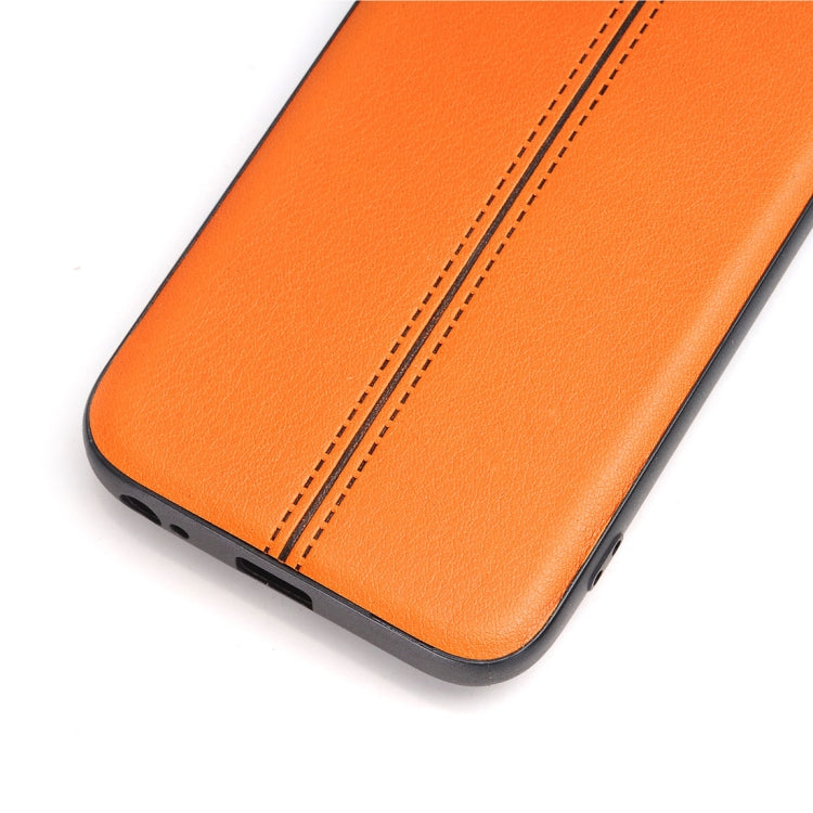 For Galaxy J3 (2017) / J330 (EU Version) Plain Weave Texture Leather Surface Protective Back Cover Case