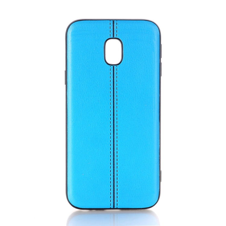 For Galaxy J3 (2017) / J330 (EU Version) Plain Weave Texture Leather Surface Protective Back Cover Case