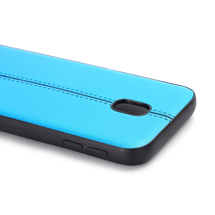 For Galaxy J3 (2017) / J330 (EU Version) Plain Weave Texture Leather Surface Protective Back Cover Case