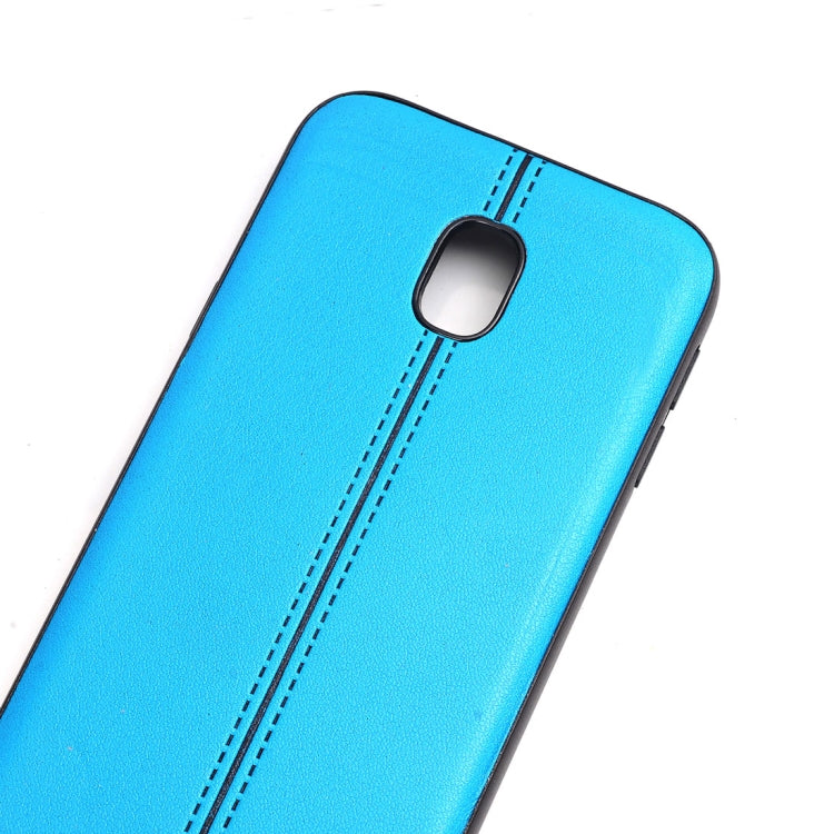 For Galaxy J3 (2017) / J330 (EU Version) Plain Weave Texture Leather Surface Protective Back Cover Case