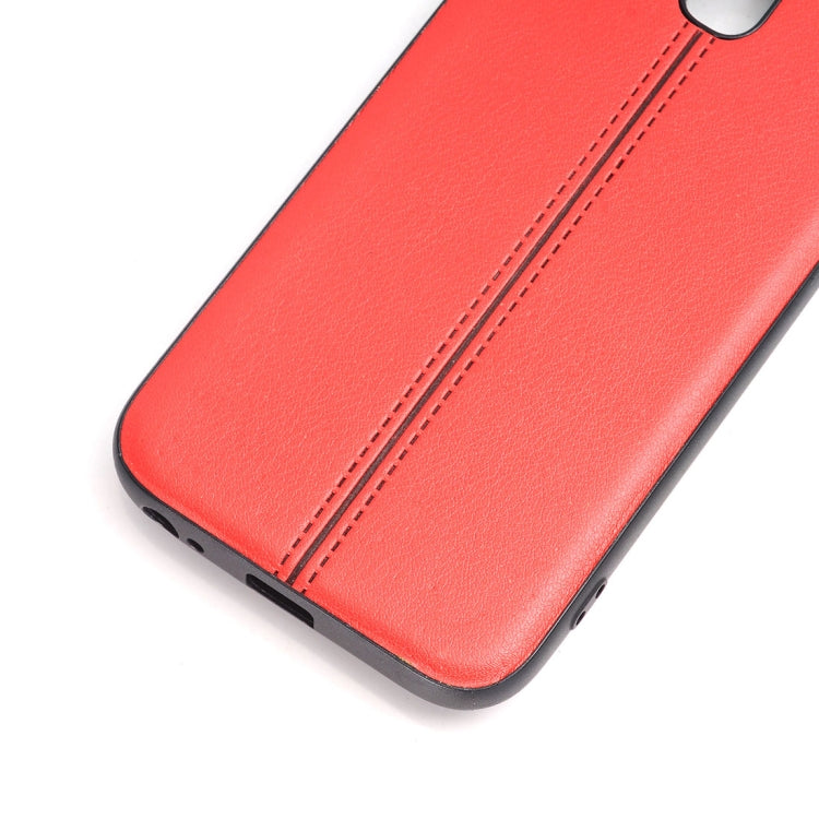 For Galaxy J3 (2017) / J330 (EU Version) Plain Weave Texture Leather Surface Protective Back Cover Case
