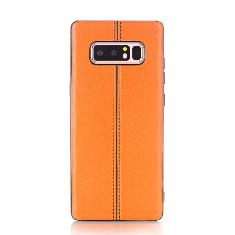 For Galaxy Note 8 Plain Weave Texture Leather Surface Protective Back Cover Case
