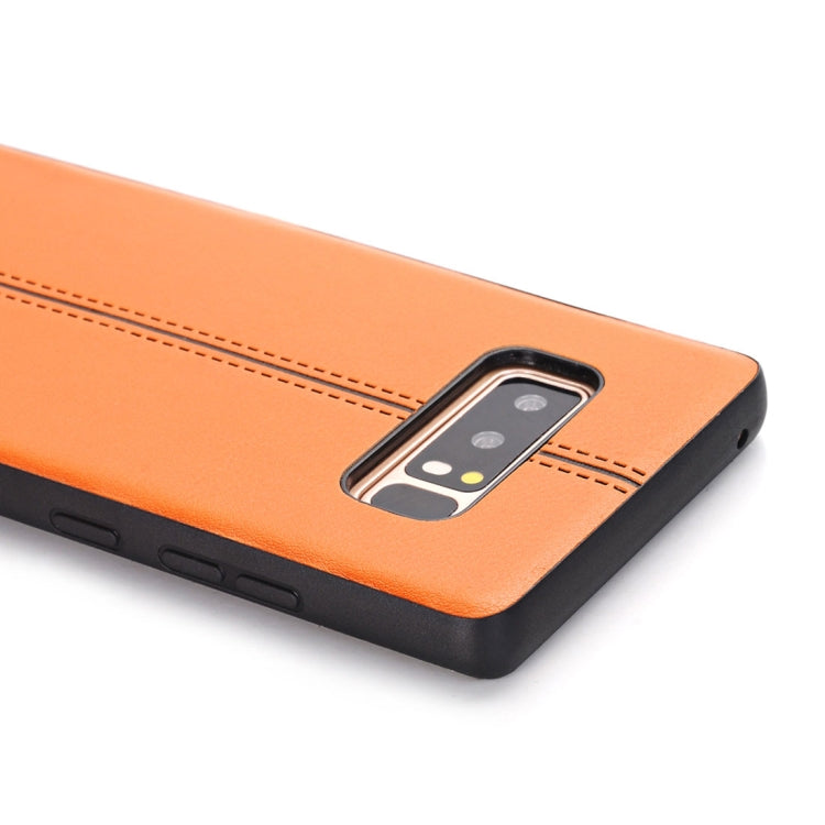 For Galaxy Note 8 Plain Weave Texture Leather Surface Protective Back Cover Case