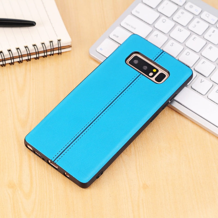 For Galaxy Note 8 Plain Weave Texture Leather Surface Protective Back Cover Case